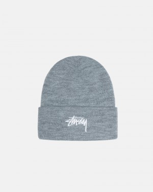 Cappelli Stussy Cuff Beanie Stock Grigie | 13869-VPBL