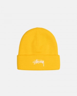 Cappelli Stussy Cuff Beanie Stock Senape | 28561-PXTQ