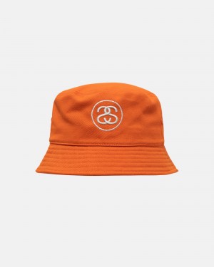 Cappelli Stussy Deep Bucket Ss Link Arancioni | 21534-WCDH