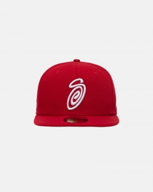 Cappelli Stussy New Era 59fifty Curly S Rosse | 97451-GIHE