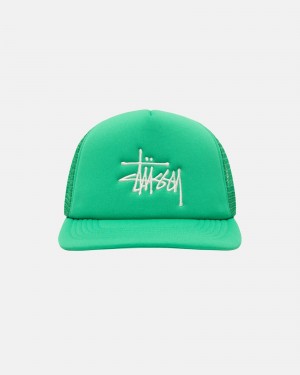 Cappelli Stussy Trucker Big Basic Snapback Verdi | 71560-JFTG