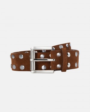 Cinture Stussy 8 Ball Studded Marroni | 37145-LRKE