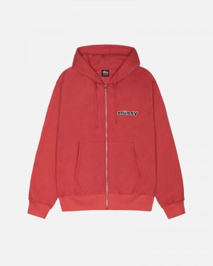 Felpa con Cappuccio Stussy Ss-Link Zip Rosse | 09186-HNYD