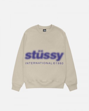 Felpe Stussy Blur Crew Khaki | 40895-NODI