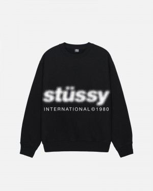 Felpe Stussy Blur Crew Nere | 10452-QJEZ