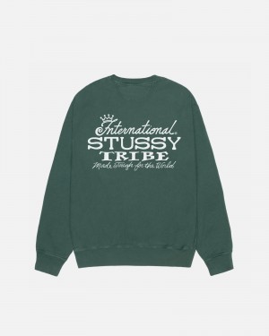 Felpe Stussy Ist Crew Pigment Dyed Verdi | 26059-YOBD