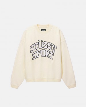 Felpe Stussy Stüssy Sportive Relaxed Oversized Crew Bianche | 45107-EDVP