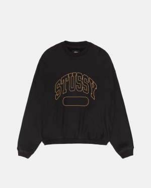 Felpe Stussy Varsity Oversized Crew Nere | 24913-JTZI