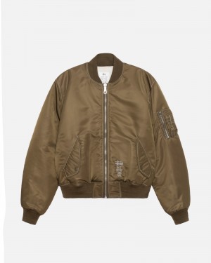 Giacche Stussy Built Reversible Bomber Marroni | 49735-EUNP