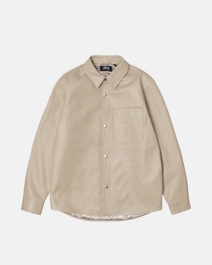 Giacche Stussy Pelle Beige | 32167-NQAM