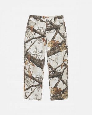 Jeans Stussy Big Ol' Realtree Edge Bianche | 29365-OAJQ