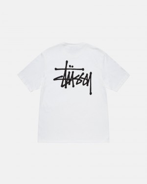 Magliette Stussy Basic Bianche | 72460-RBIQ