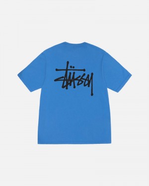 Magliette Stussy Basic Pigment Dyed Blu | 94382-AJUR