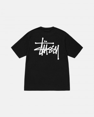 Magliette Stussy Basic Pigment Dyed Nere | 57123-KZFA