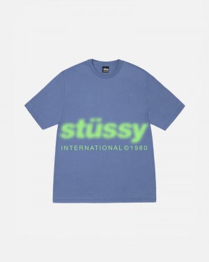 Magliette Stussy Blur Blu | 79356-VWTI