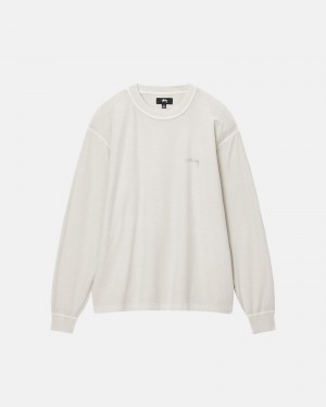 Magliette Stussy Lazy Ls Beige | 38962-WFXP