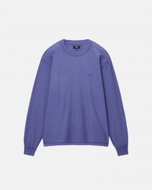 Magliette Stussy Lazy Ls Blu Profondo | 09345-KSOZ