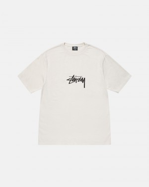 Magliette Stussy Small Stock Pigment Dyed Beige | 60375-CKOQ