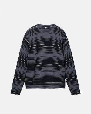 Maglioni Stussy Horizontal Stripe Grigie | 17239-OPNL