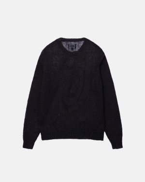 Maglioni Stussy S Loose Knit Nere | 91038-FGLN