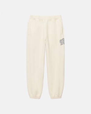 Pantaloni Tuta Stussy Sportive Bianche | 69504-CFWP