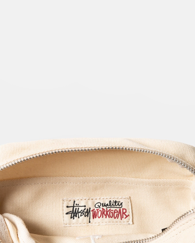 Borse Stussy Tela Side Pouch Beige | 23065-YPKE