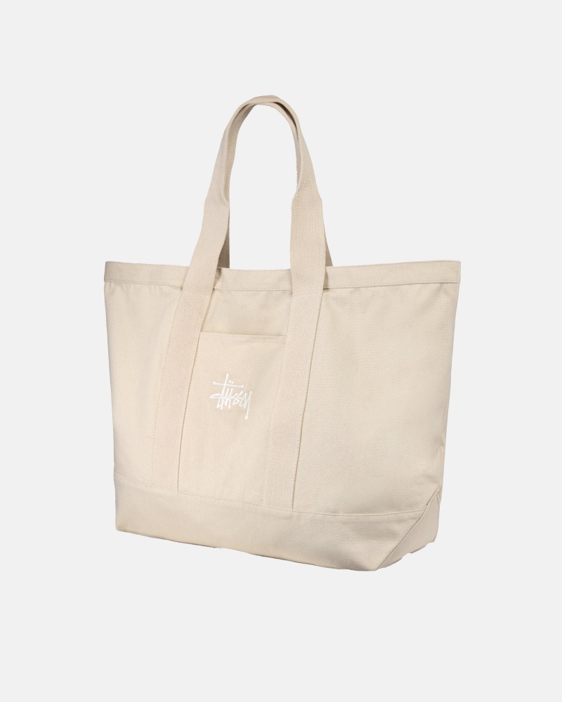 Borse Tote Stussy Tela Extra Large Beige | 05628-EMLV