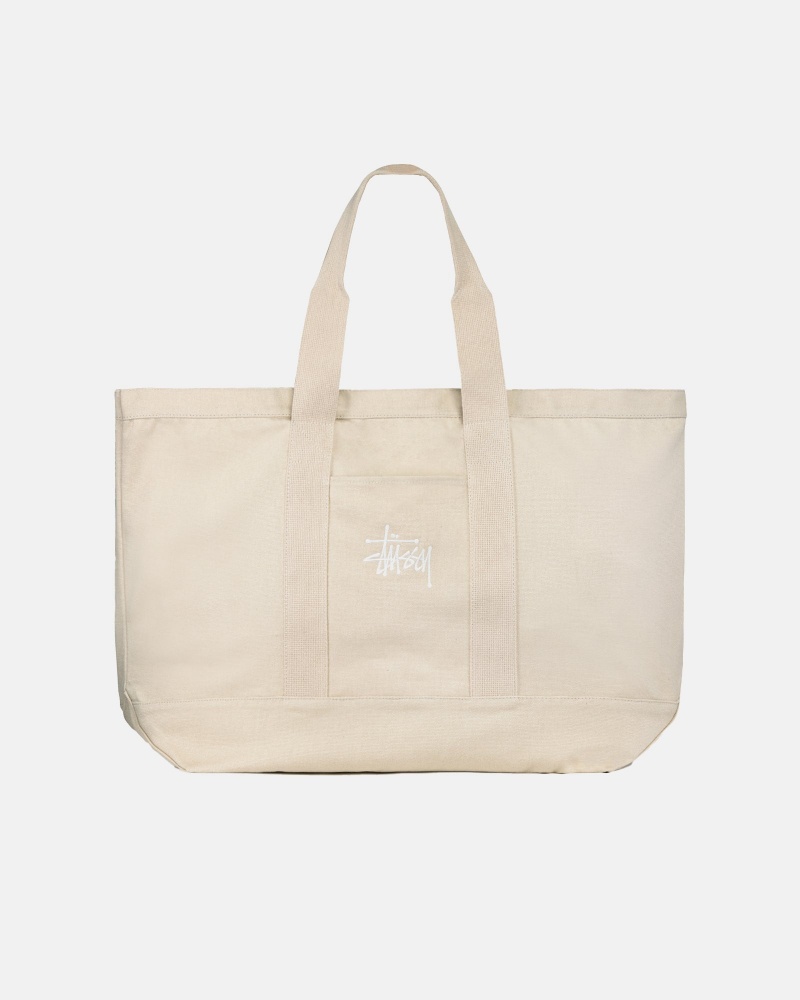 Borse Tote Stussy Tela Extra Large Beige | 05628-EMLV