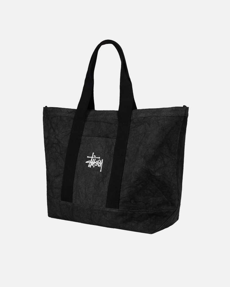 Borse Tote Stussy Tela Extra Large Nere | 39705-YRHO