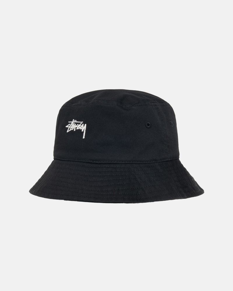 Cappelli Stussy Bucket Stock Nere | 01872-OCBX