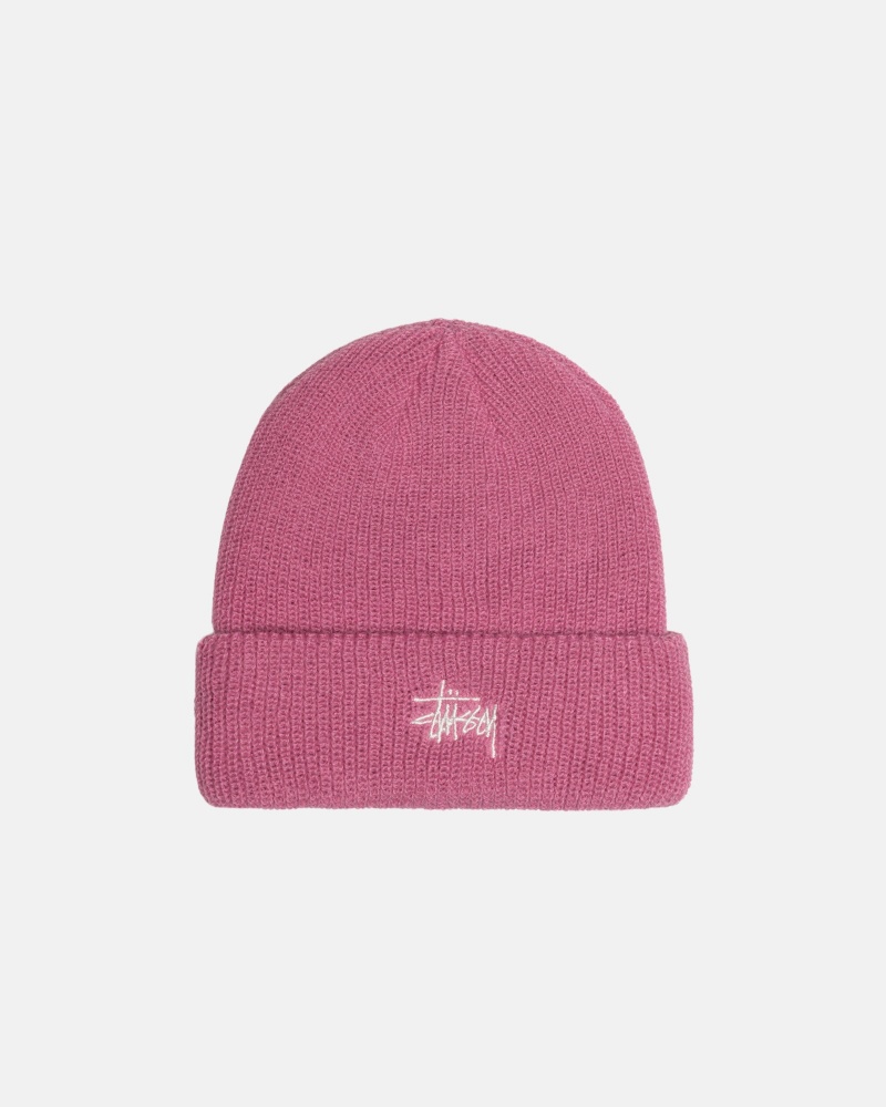 Cappelli Stussy Cuff Beanie Basic Rosa | 96847-VKFX