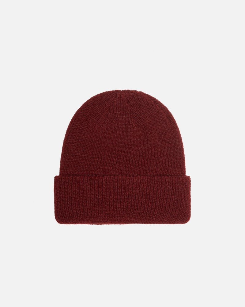 Cappelli Stussy Cuff Beanie Basic Rosse Scuro | 27046-VXTZ