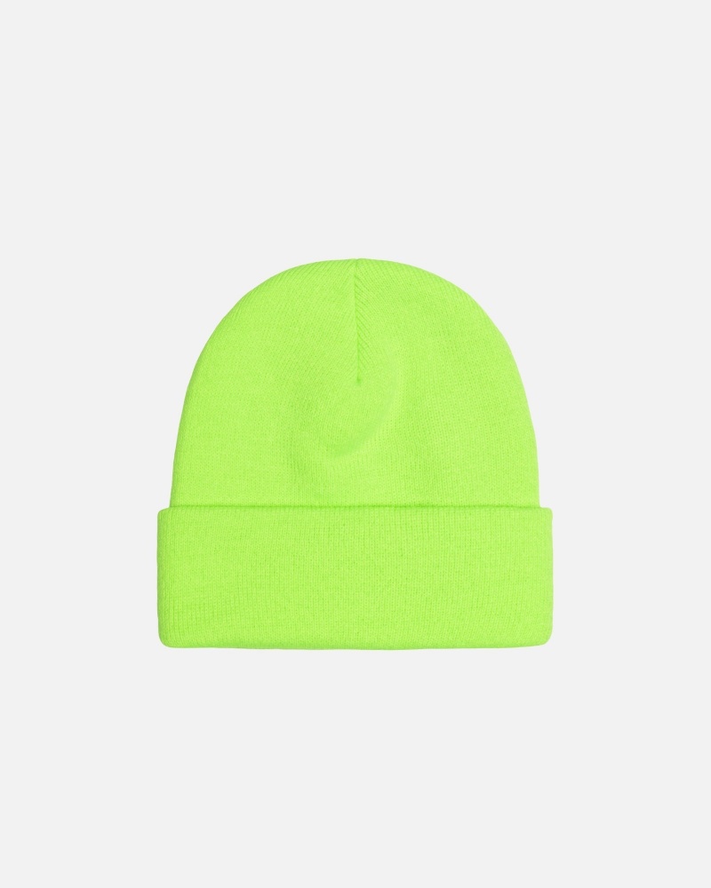 Cappelli Stussy Cuff Beanie Stock Verdi | 07368-WSNT