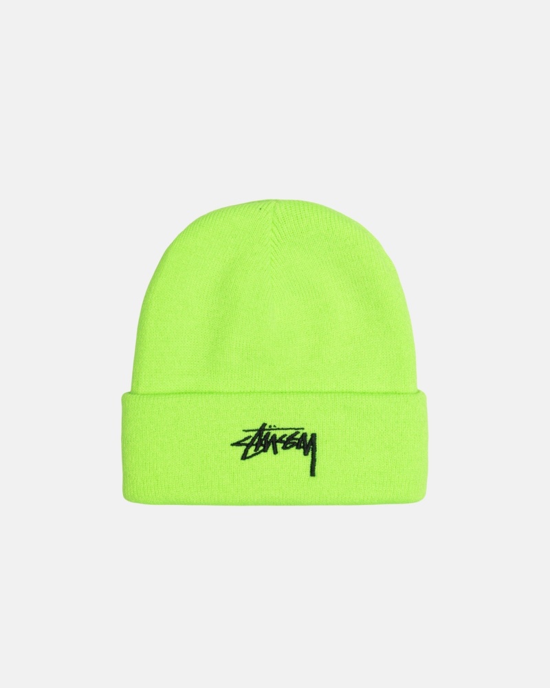 Cappelli Stussy Cuff Beanie Stock Verdi | 07368-WSNT