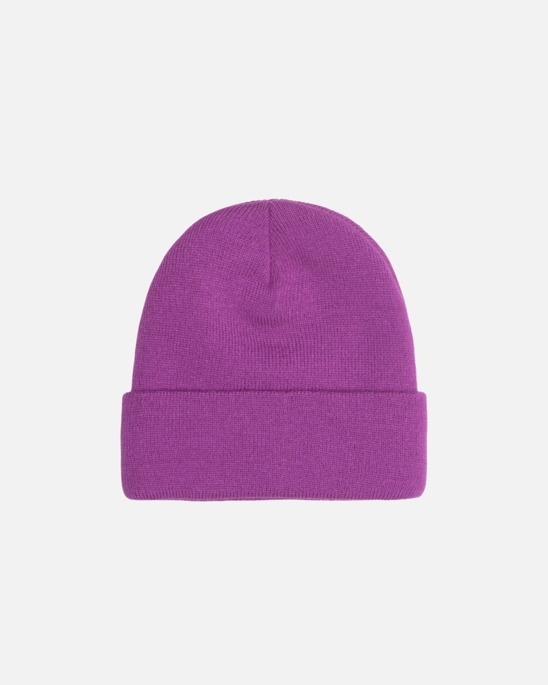 Cappelli Stussy Cuff Beanie Stock Viola | 02149-DNIZ