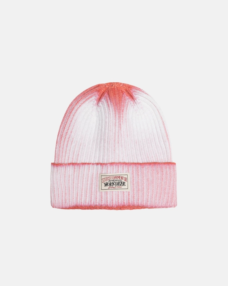 Cappelli Stussy Cuff Beanie Workgear Spray Arancioni | 83605-GITW