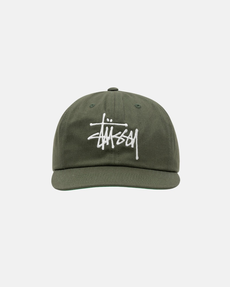 Cappelli Stussy Mid-Depth Basic Strapback Verde Oliva | 29615-MRXN