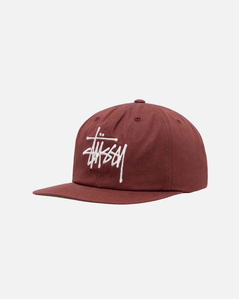 Cappelli Stussy Mid-Depth Basic Strapback Rosse Marroni | 05782-QRXV