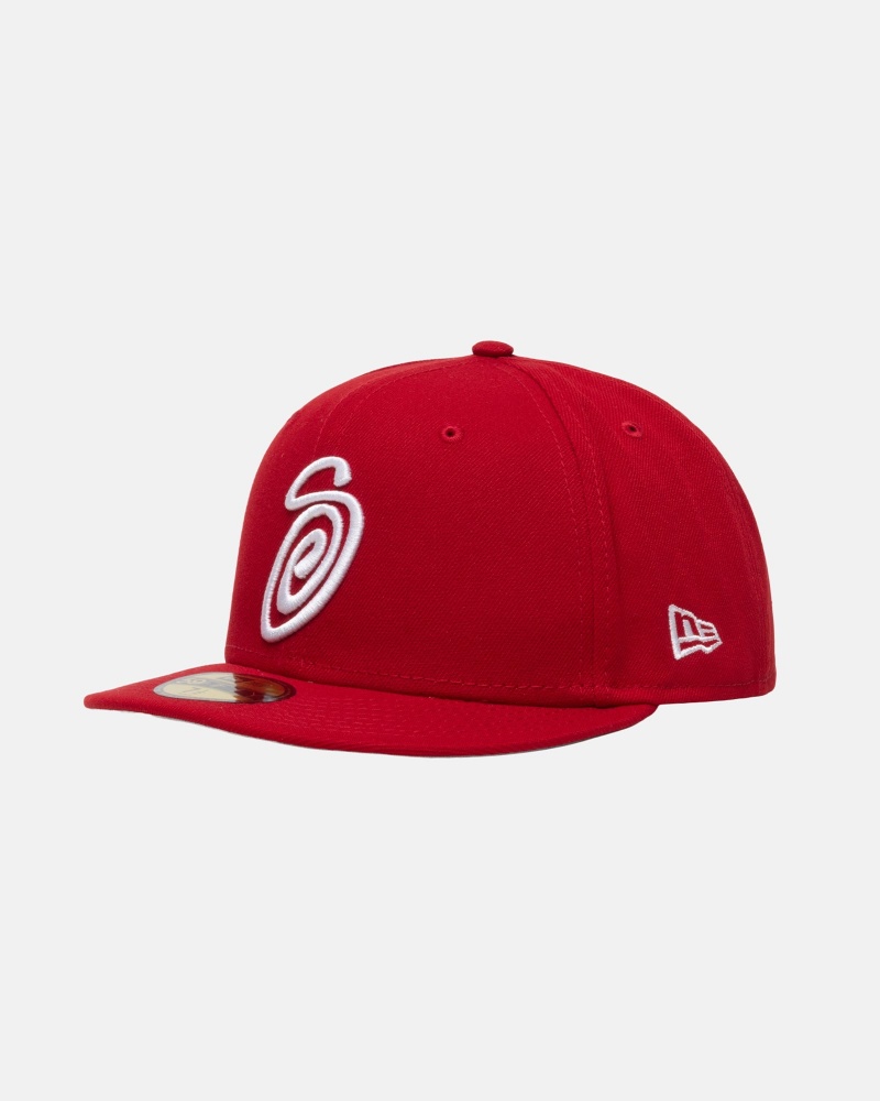 Cappelli Stussy New Era 59fifty Curly S Rosse | 97451-GIHE