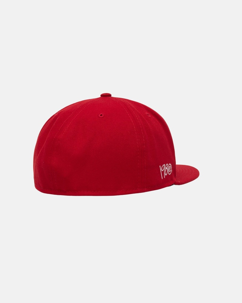 Cappelli Stussy New Era 59fifty Curly S Rosse | 97451-GIHE