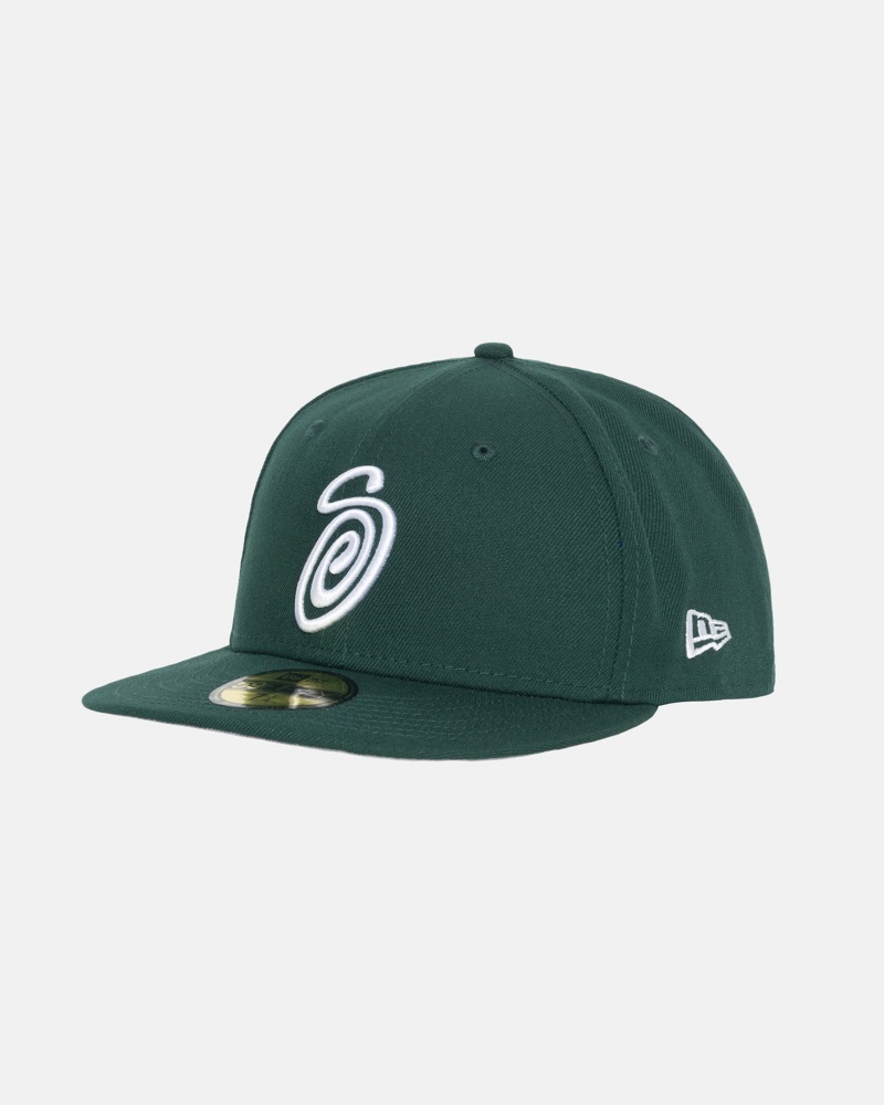 Cappelli Stussy New Era 59fifty Curly S Verdi | 83157-PEDR