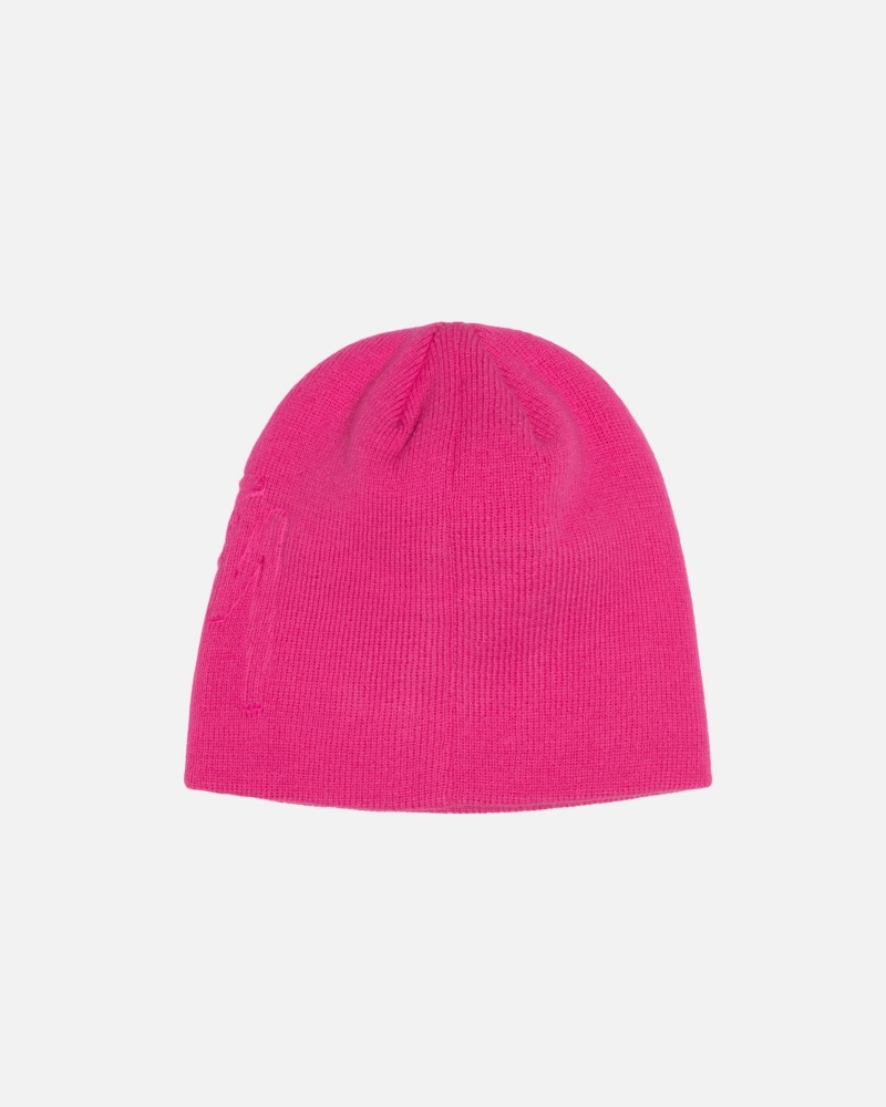 Cappelli Stussy Skullcap Embossed Smooth Stock Rosa | 86359-GEZP