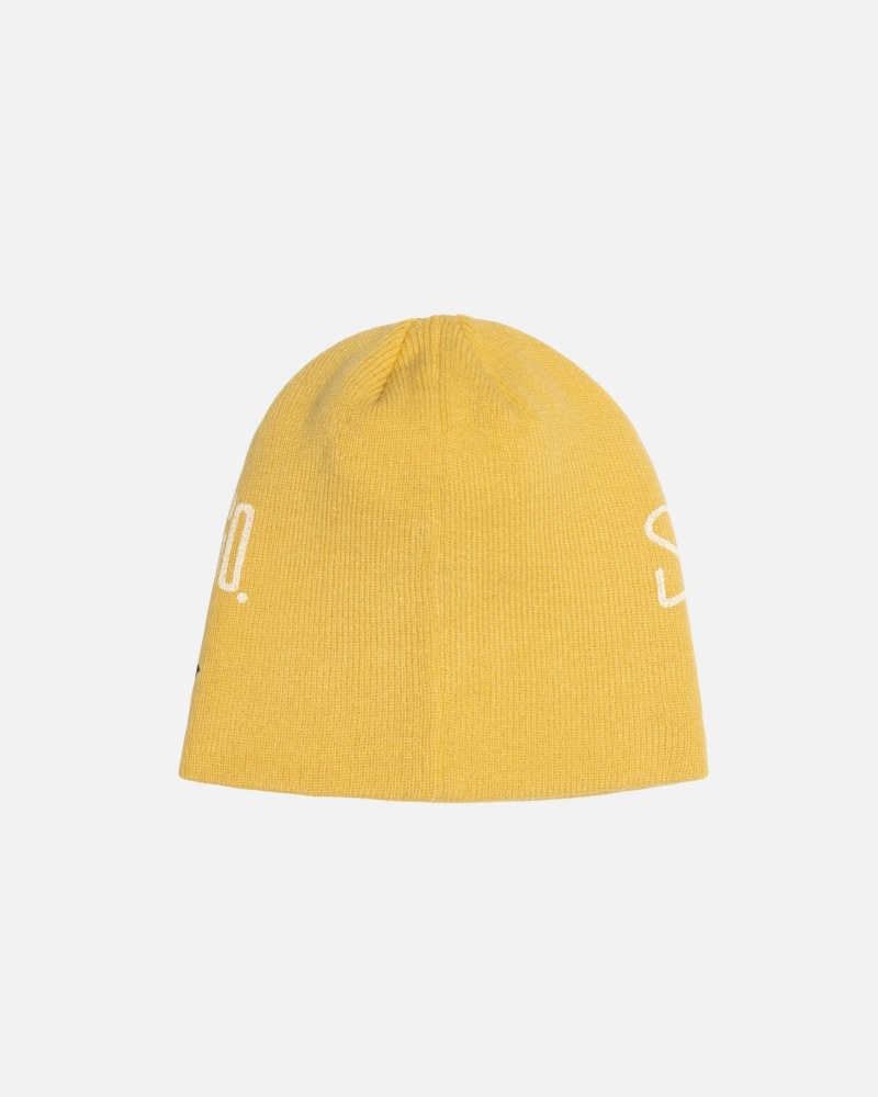 Cappelli Stussy Skullcap Workgear Print Senape | 12793-DPYC