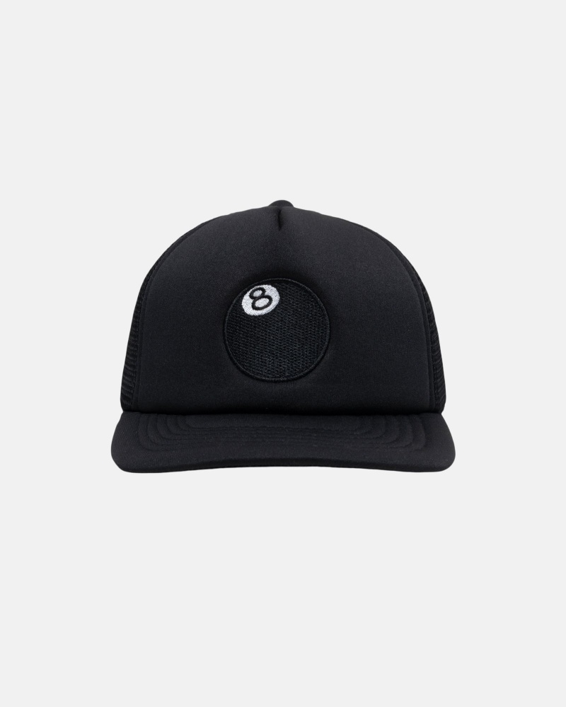 Cappelli Stussy Trucker 8 Ball Snapback Nere | 74308-AXHQ