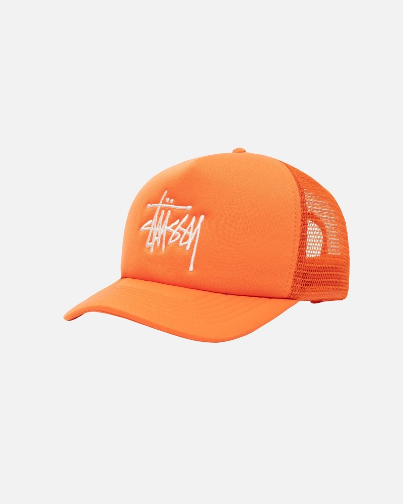 Cappelli Stussy Trucker Big Basic Snapback Arancioni | 41568-CBMU