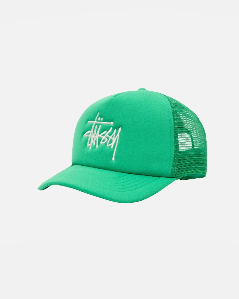 Cappelli Stussy Trucker Big Basic Snapback Verdi | 71560-JFTG