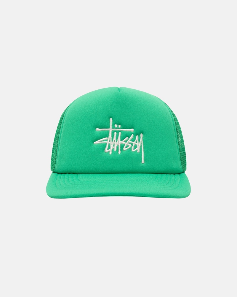 Cappelli Stussy Trucker Big Basic Snapback Verdi | 71560-JFTG