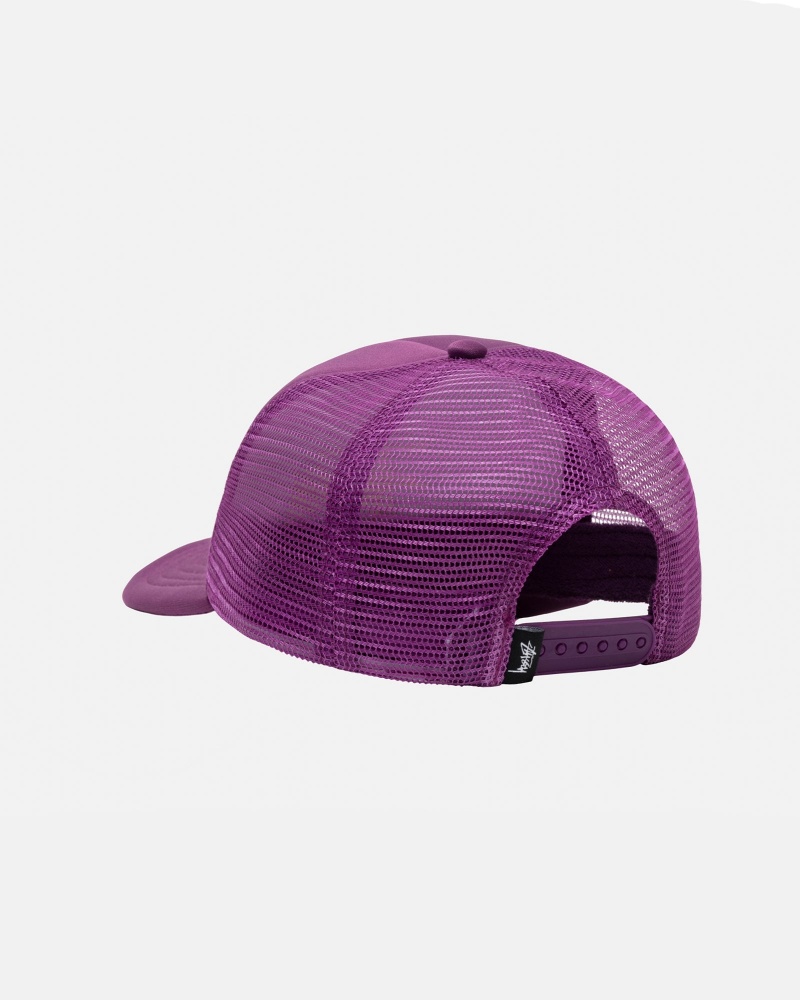 Cappelli Stussy Trucker Big Basic Snapback Viola | 47692-WZUG