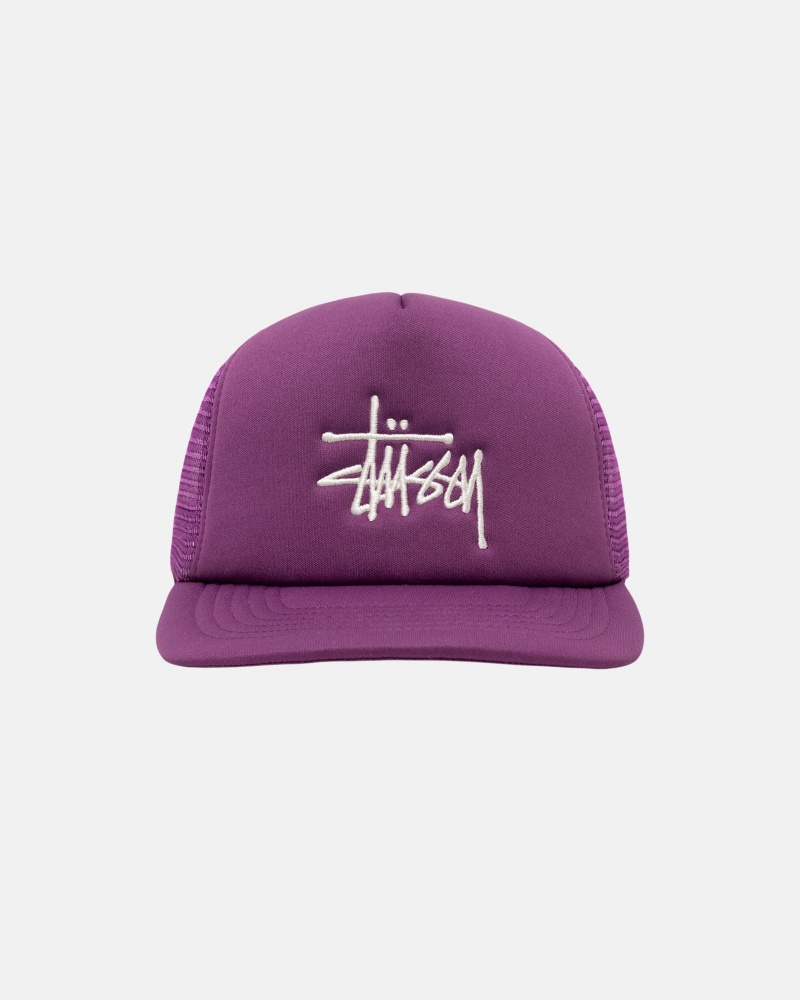 Cappelli Stussy Trucker Big Basic Snapback Viola | 47692-WZUG