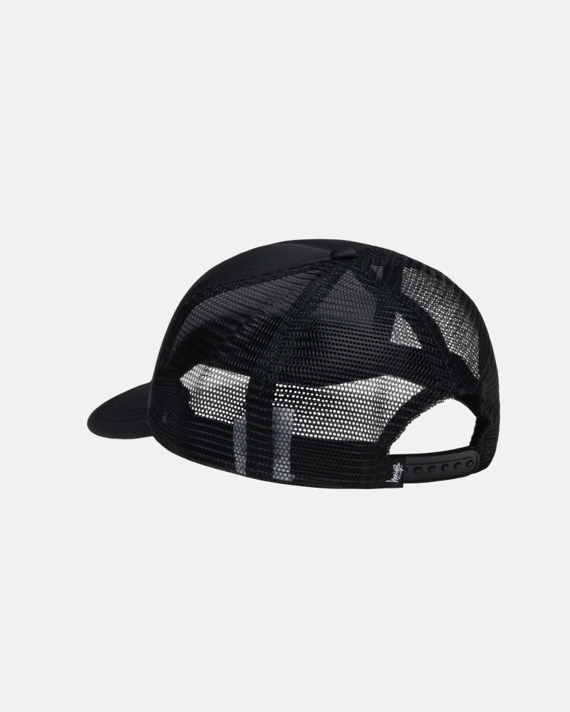 Cappelli Stussy Trucker Ss-Link Snapback Nere | 45320-VOUP